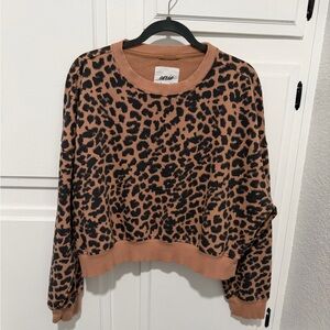 Aerie Animal Print Crew Neck Sweater - Medium